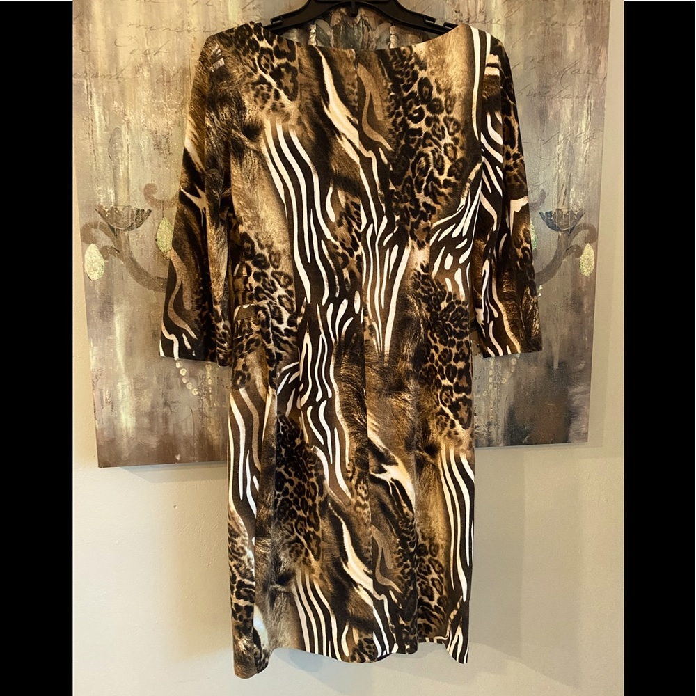 EUC Joseph Ribkoff Animal Print Dress